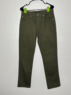 Levi's 511 Olive Green Denim Jeans W/ White Levi's Tag  Size 32 x 32